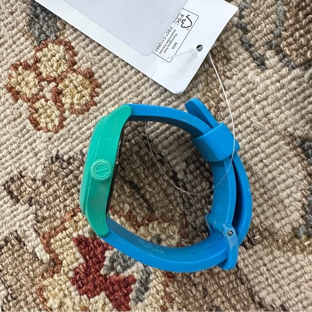 ESQ Movado 07301465 Silicone and Dial Blue Green Case Watch